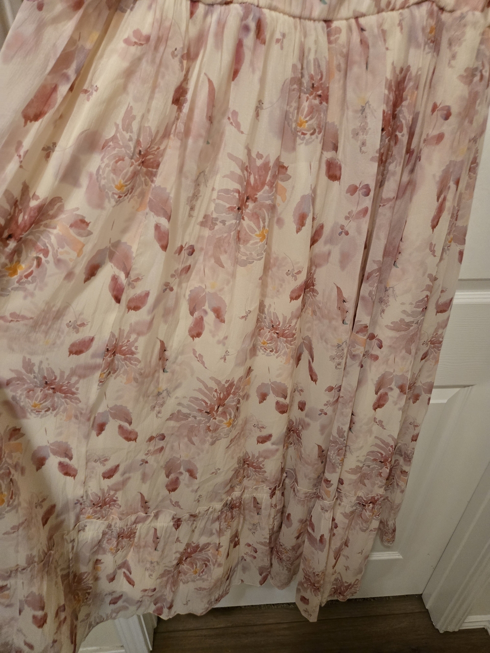 Polagram Cream Maxi Dress with Pink Floral Print - Picture 12 of 13